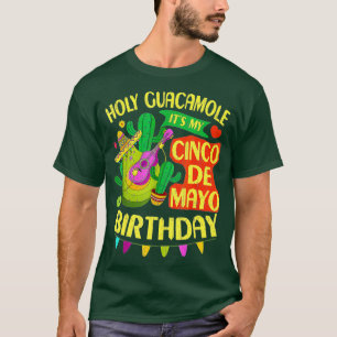 Camiseta Cinco de Mayo Aniversário Santo Guacamole Dom Mexi