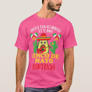 Camiseta Cinco de Mayo Aniversário Santo Guacamole Meican F