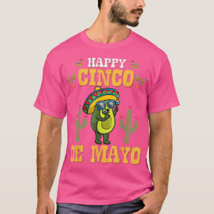 Camiseta Cinco De Mayo Avocado Meican Sombrero Maraca Kids