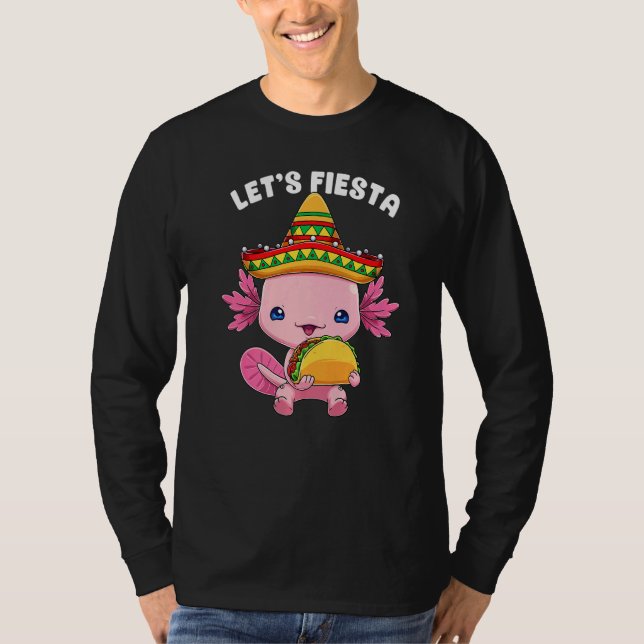 Camiseta Cinco De Mayo Axolotl Taco Cute Mexicano Axolotl L (Frente)