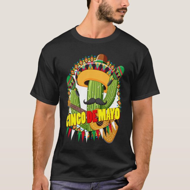 Camiseta Cinco De Mayo Burritos  Mexico Tacos and Avocado   (Frente)