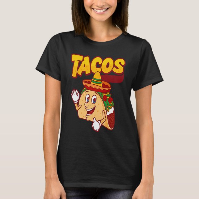 Camiseta Cinco De Mayo Burritos  Mexico Tacos and Avocado   (Frente)