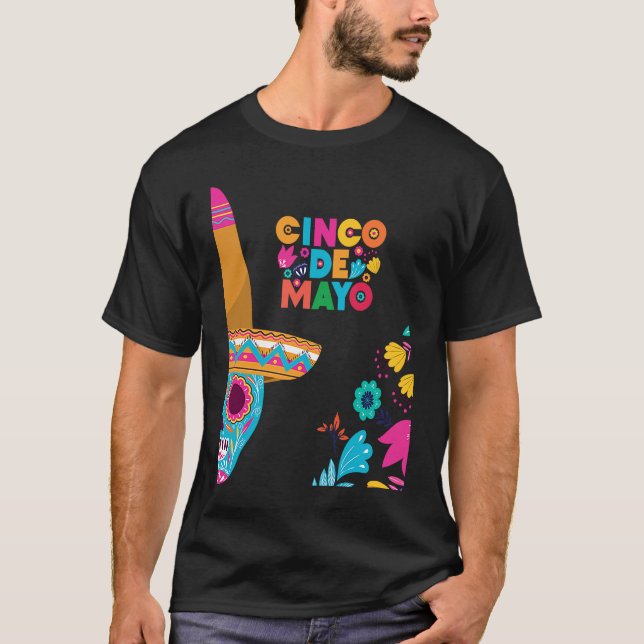 Camiseta Cinco De Mayo Burritos  Mexico Tacos and Avocado   (Frente)