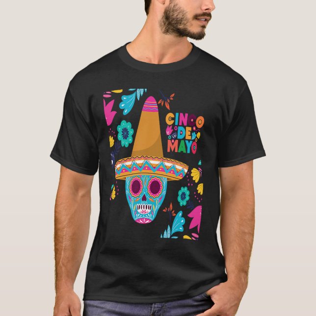 Camiseta Cinco De Mayo Burritos  Mexico Tacos and Avocado   (Frente)