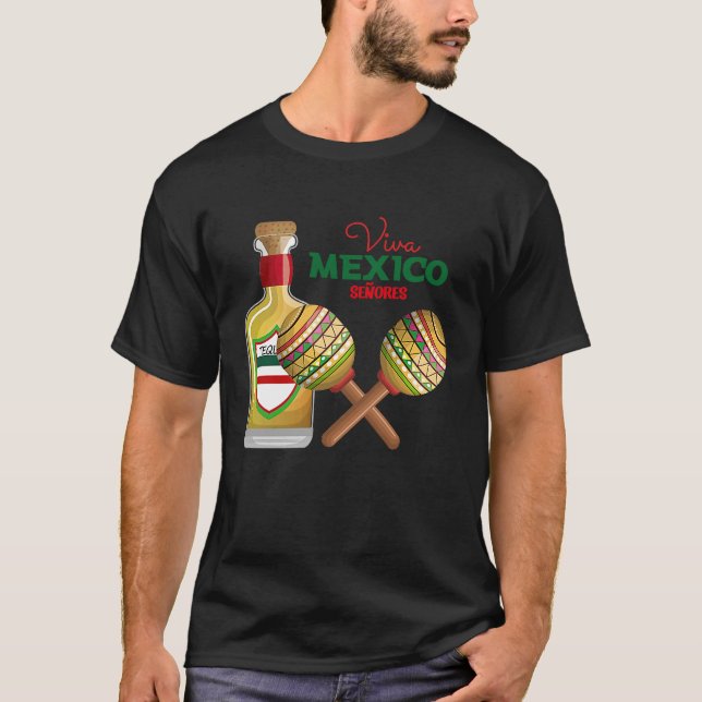 Camiseta Cinco De Mayo Burritos  Mexico Tacos and Avocado   (Frente)