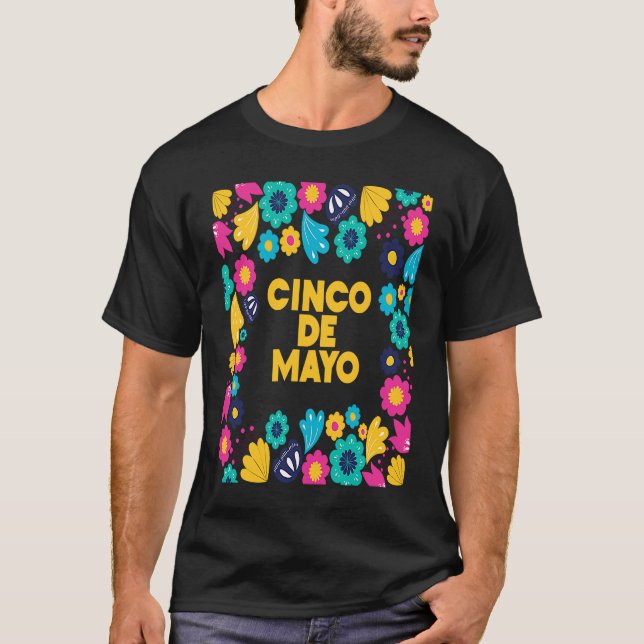Camiseta Cinco De Mayo Burritos  Mexico Tacos and Avocado   (Frente)
