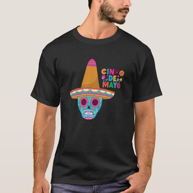 Camiseta Cinco De Mayo Burritos Mexico Tacos and Avocado  1 (Frente)