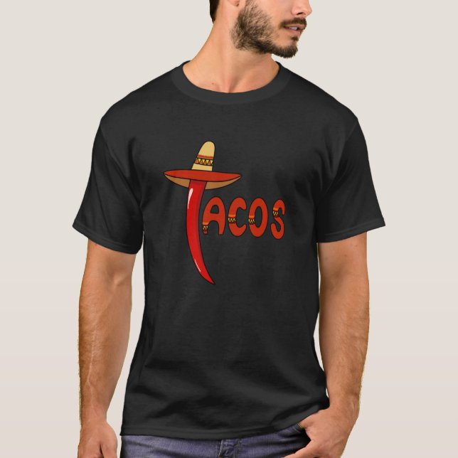 Camiseta Cinco De Mayo Burritos Mexico Tacos and Avocado  1 (Frente)