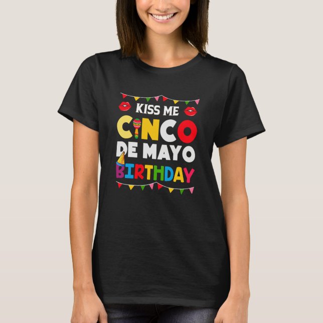 Camiseta Cinco De Mayo Burritos Mexico Tacos and Avocado  1 (Frente)