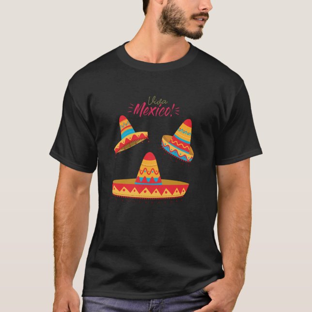 Camiseta Cinco De Mayo Burritos Mexico Tacos and Avocado  2 (Frente)