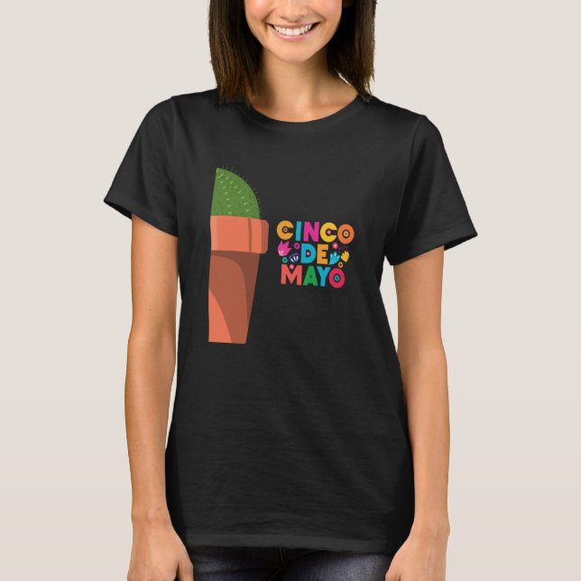 Camiseta Cinco De Mayo Burritos Mexico Tacos and Avocado  2 (Frente)