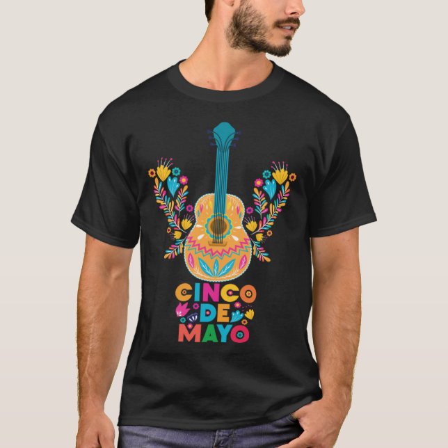 Camiseta Cinco De Mayo Burritos Mexico Tacos and Avocado 46 (Frente)