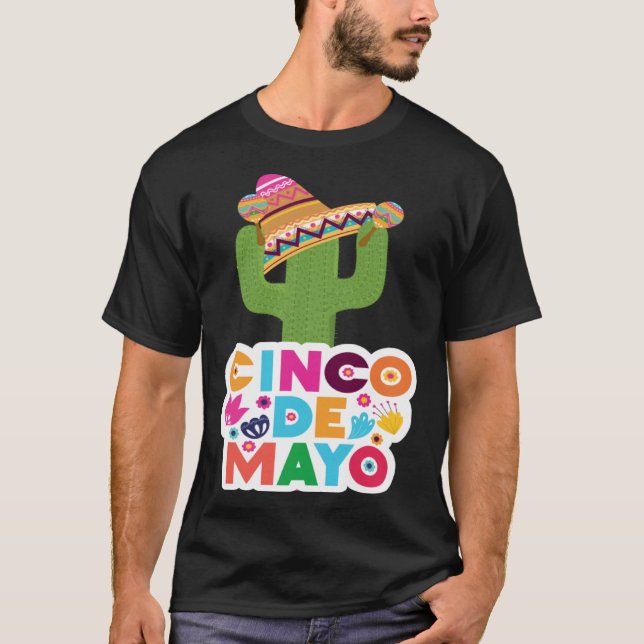 Camiseta Cinco De Mayo Burritos Mexico Tacos and Avocado 53 (Frente)