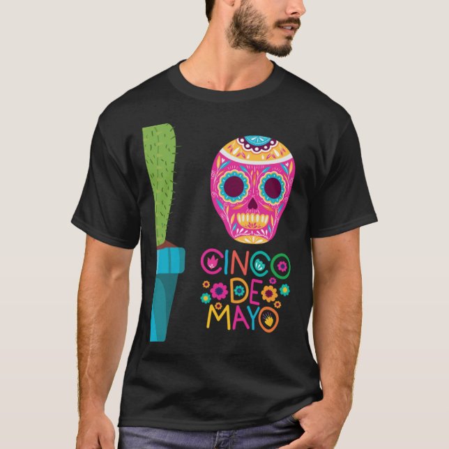 Camiseta Cinco De Mayo Burritos Mexico Tacos and Avocado 68 (Frente)