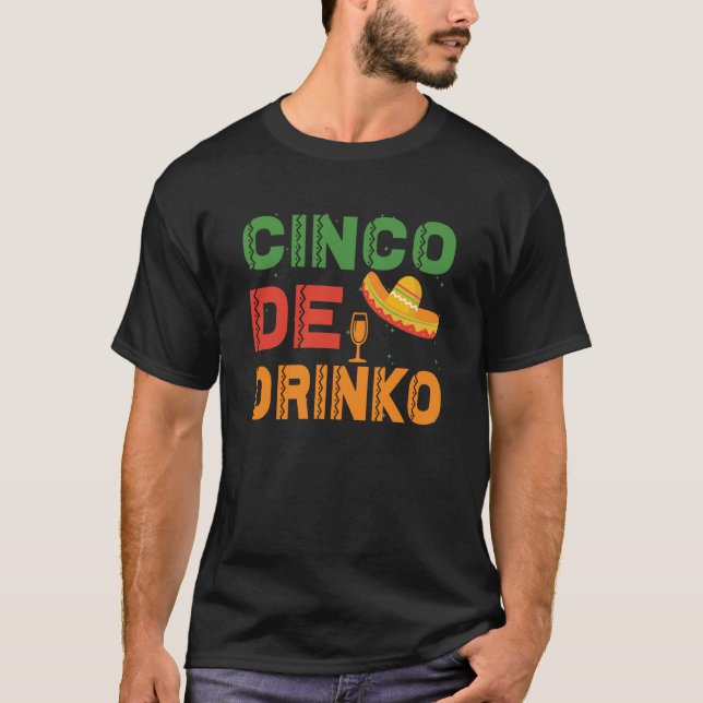 Camiseta Cinco De Mayo Burritos Mexico Tacos and Avocado  7 (Frente)
