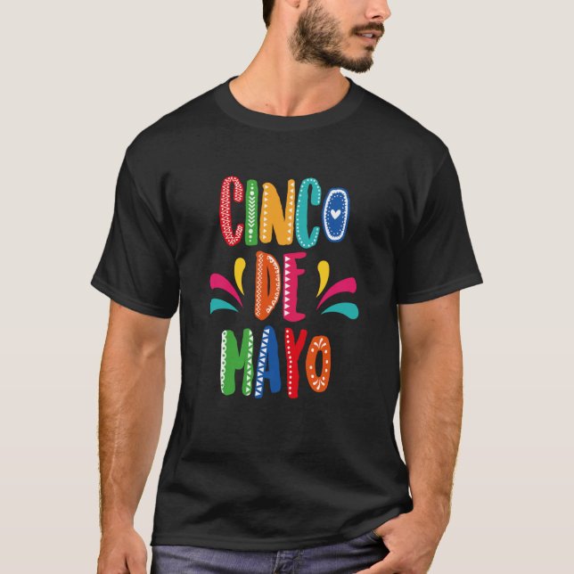 Camiseta Cinco De Mayo Burritos Mexico Tacos and Avocado  7 (Frente)