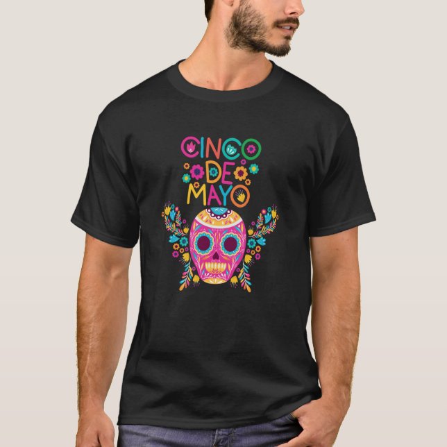 Camiseta Cinco De Mayo Burritos Mexico Tacos and Avocado  9 (Frente)