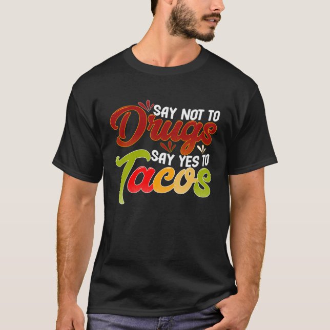Camiseta Cinco de Mayo Burritos México Tacos e Avocado (Frente)