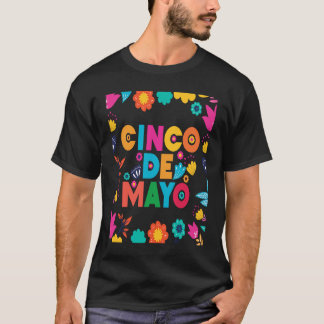 Camiseta Cinco de Mayo Burritos México Tacos e Avocado