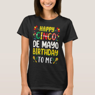 Camiseta Cinco de Mayo Burritos México Tacos e Avocado