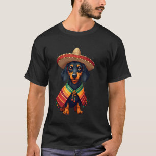Camiseta Cinco De Mayo Cachorro Chapéu Mexicano Sombrero Po