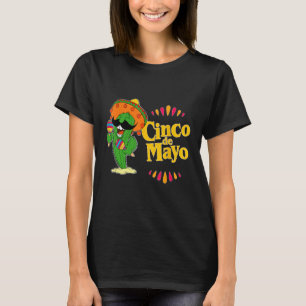 Camiseta Cinco de Mayo Cactus Design - Celebrar com Estilo