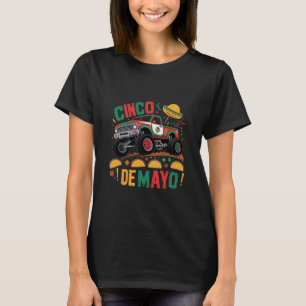 Camiseta Cinco De Mayo Caminhão Monstro Tacos Crianças Home
