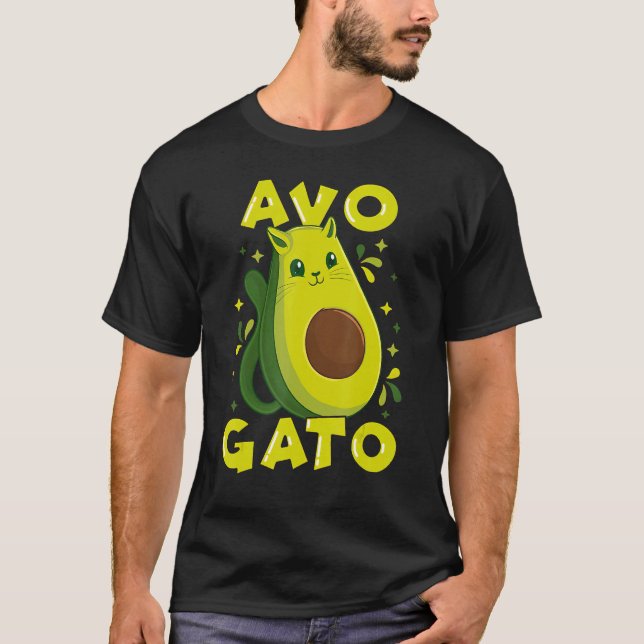 Camiseta Cinco de Mayo Cat Avocado Cat Lady Cat (Frente)