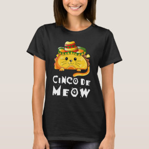 Camiseta Cinco de Mayo Cat Tacos Partido Mexicano