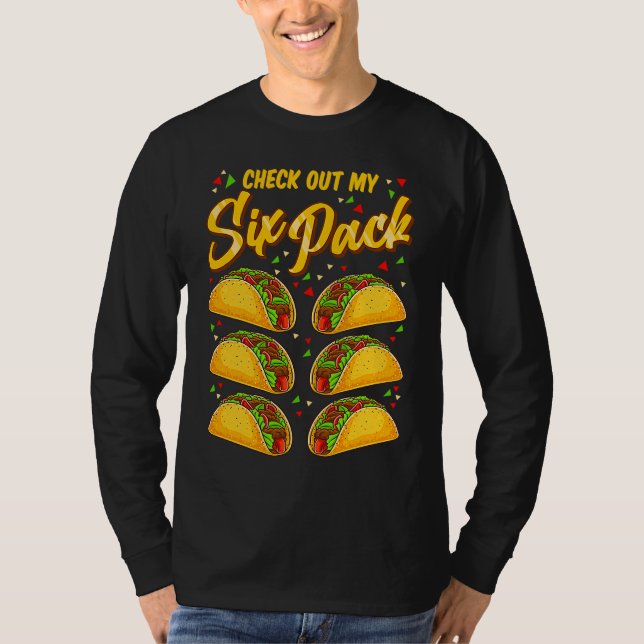 Camiseta Cinco De Mayo Check Out My Six Pack Tacos (Frente)