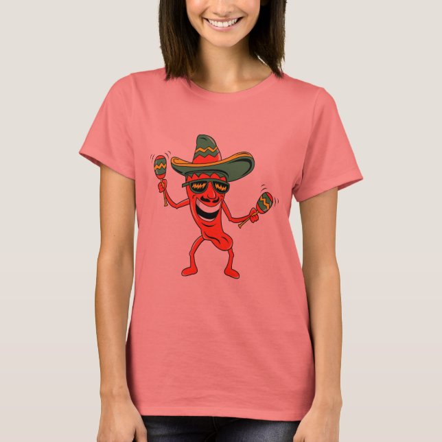 Camiseta Cinco de Mayo Chili Pepper T-shirts e presentes (Frente)