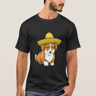 Camiseta Cinco De Mayo Corgi Mulheres Amor Cachorro Mexica