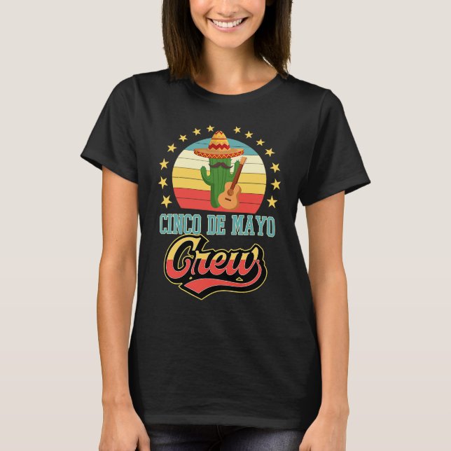 Camiseta Cinco De Mayo Crew Matching Group Sombrero Mariach (Frente)