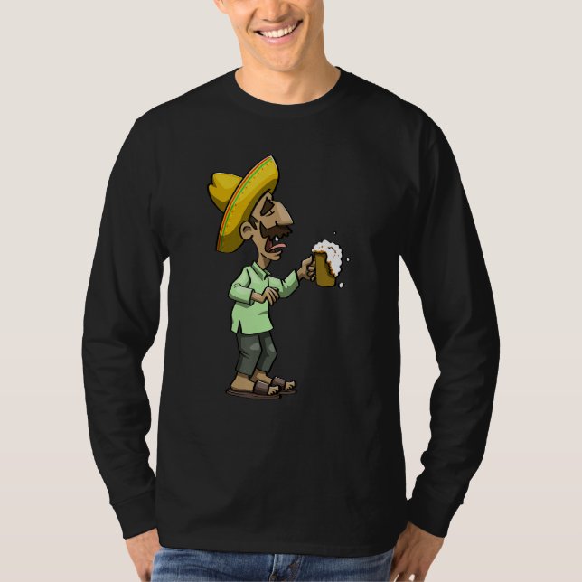 Camiseta Cinco De Mayo Dabbing Drunk Tio Women Mexican Cele (Frente)