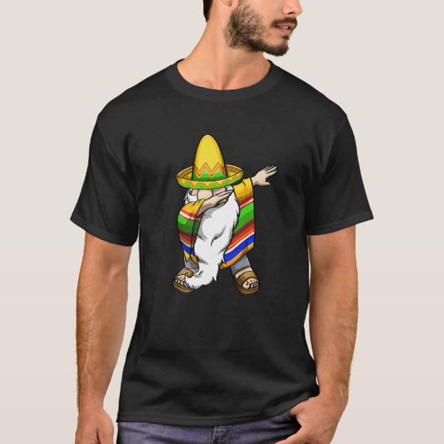 Camiseta Cinco De Mayo Dabbing Gnome  Women Mexican Celebra (Frente)