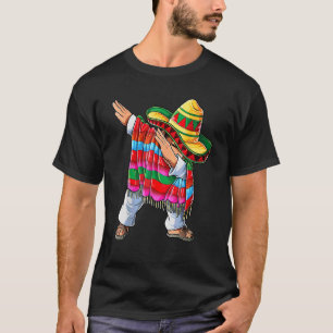 Camiseta Cinco De Mayo Dabbing Mexicano Poncho Boys Wome