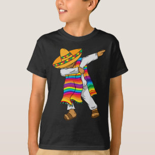 Camiseta Cinco De Mayo Dabbing Poncho Kids Toddler Mexicano