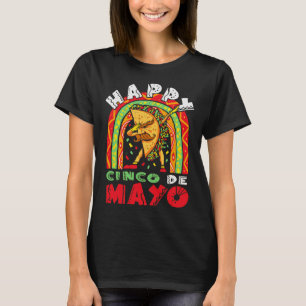 Camiseta Cinco De Mayo Dabbing Taco Rainbow Mexicano Festiv