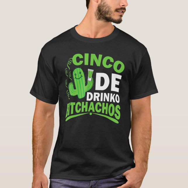 Camiseta Cinco De Mayo Drinko Costume Fiesta Mexicano Para  (Frente)