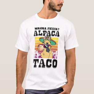 Camiseta Cinco De Mayo Encantado Mexicano Llama Wanna Fiest