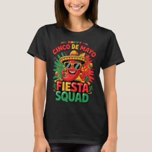 Camiseta Cinco De Mayo Equipe De Festa Divertida Mexicana 5