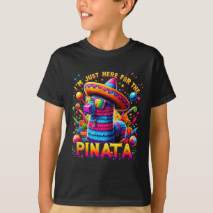 Camiseta Cinco De Mayo Estou Aqui Apenas Para O Pinata Mexi