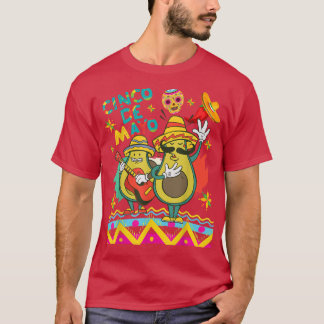 Camiseta cinco de mayo - fantasia Avocados tocando violão