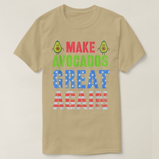 Camiseta Cinco de Mayo FAZEM EXCELENTE AVOCADO NOVAMENTE Sq (Frente do Design)