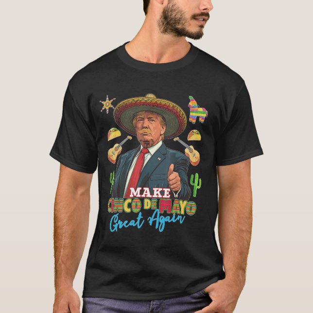 Camiseta Cinco de Mayo fazem Excelente Cinco de Mayo novame (Frente)