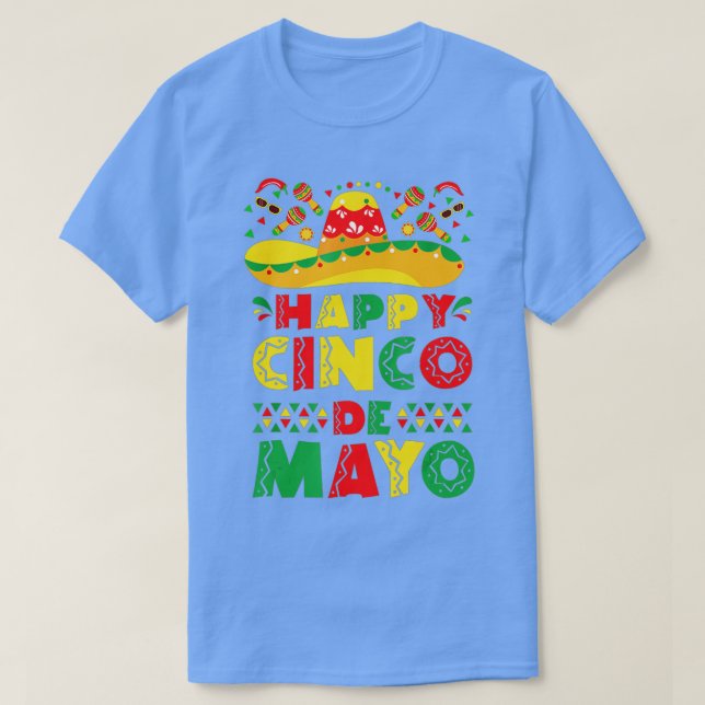 Camiseta Cinco De Mayo Fiesta 5 De Mayo Viva Mexico  (Frente do Design)