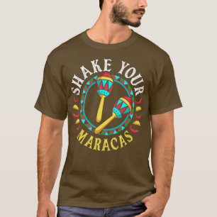 Camiseta Cinco de Mayo Fiesta Agita Sua Maracas Engraçada
