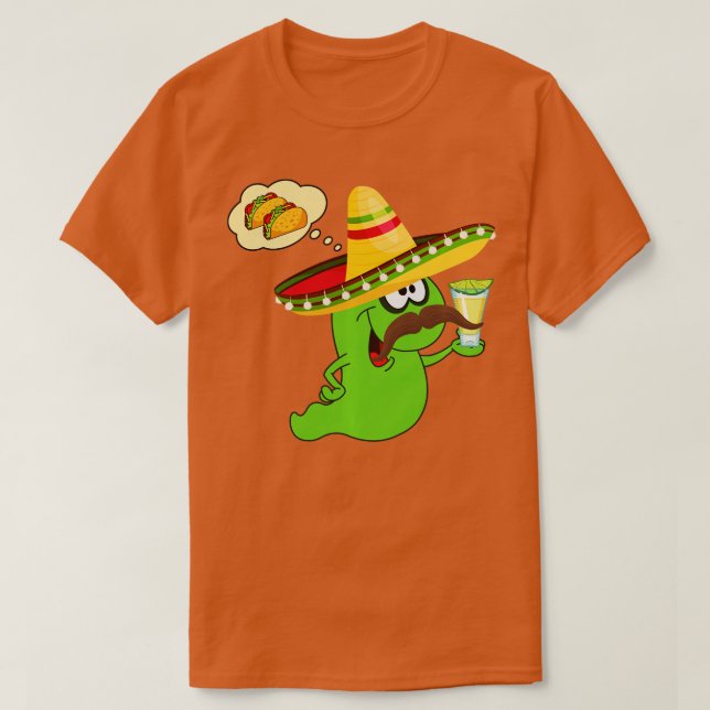 Camiseta Cinco de Mayo (Fiesta mexicana) com a Funny Tequil (Frente do Design)