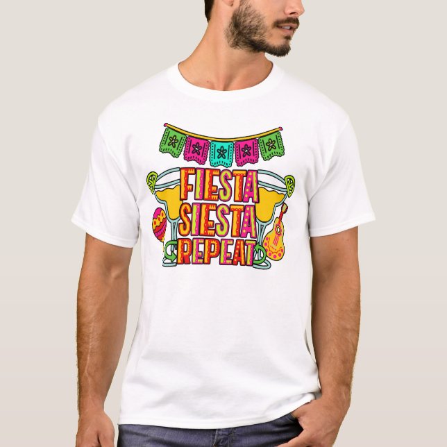 Camiseta CINCO DE MAYO Fiesta Siesta Repetir (Frente)