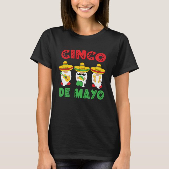 Camiseta Cinco De Mayo Gnomes 5 De Mayo Party Mexican Fiest (Frente)